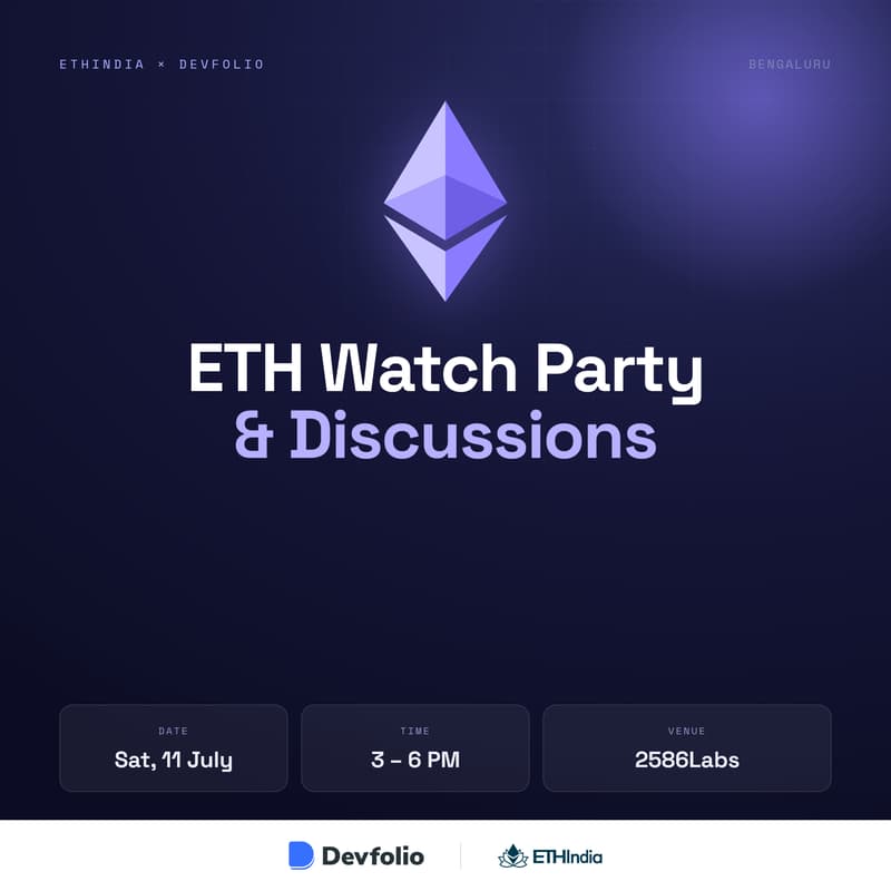 Cover Image for ETH Watch Party and Discussions