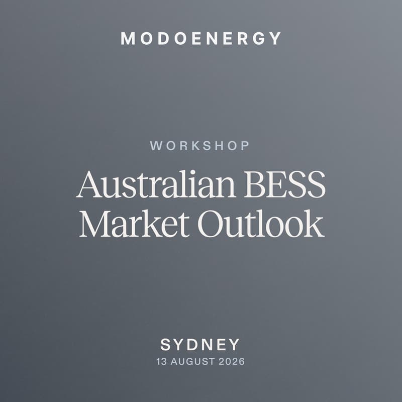 Cover Image for WORKSHOP: Australian BESS Market Outlook (SYDNEY)