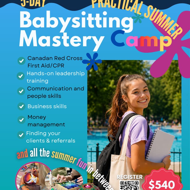 Cover Image for Babysitting CPR Training - 5-Day Summer Camp Ages 12-15