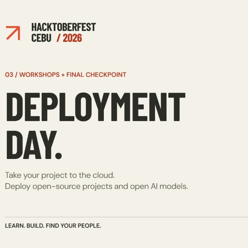 Cover Image for Cebu Hacktoberfest 2026 Meetup: Deployment Day