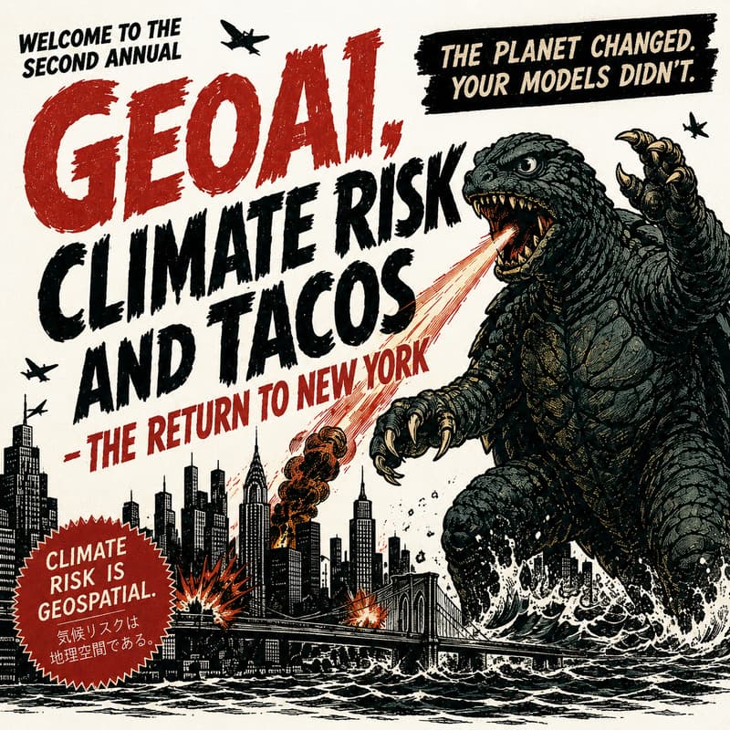 Cover Image for GeoAI, Climate Risk and Tacos - The Return to NYC