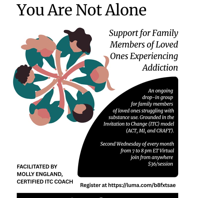 Cover Image for You Are Not Alone: Support for Family Members of Loved Ones Experiencing Addiction
