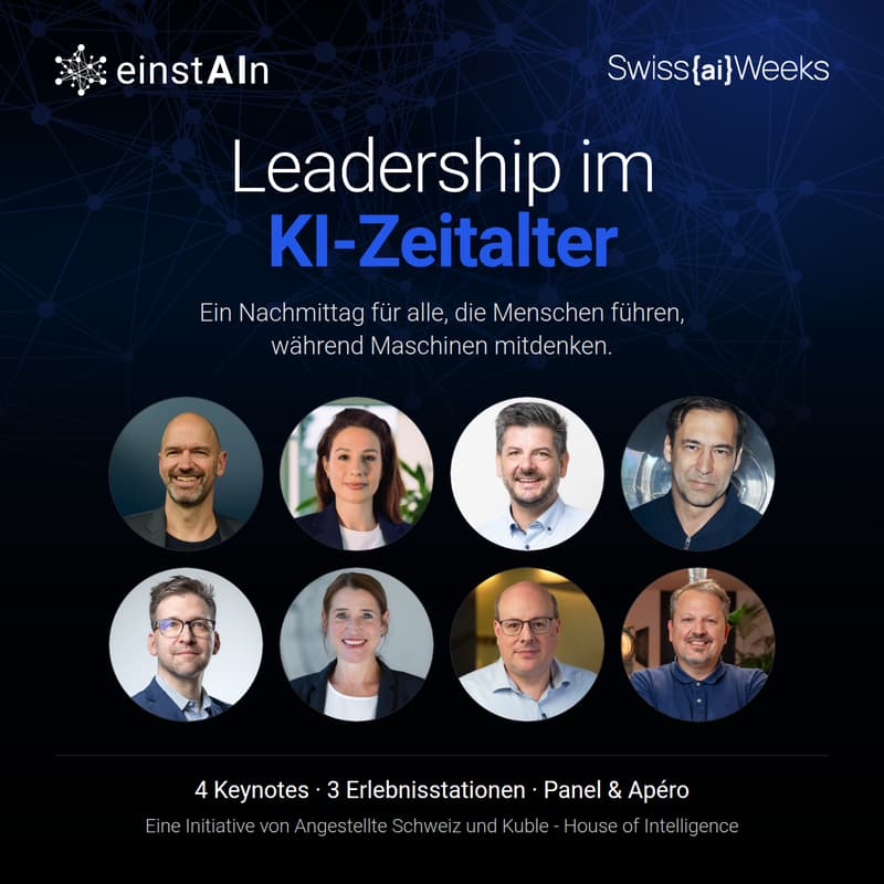 Titelbild für einstAIn x Swiss AI Weeks: Leadership im KI-Zeitalter