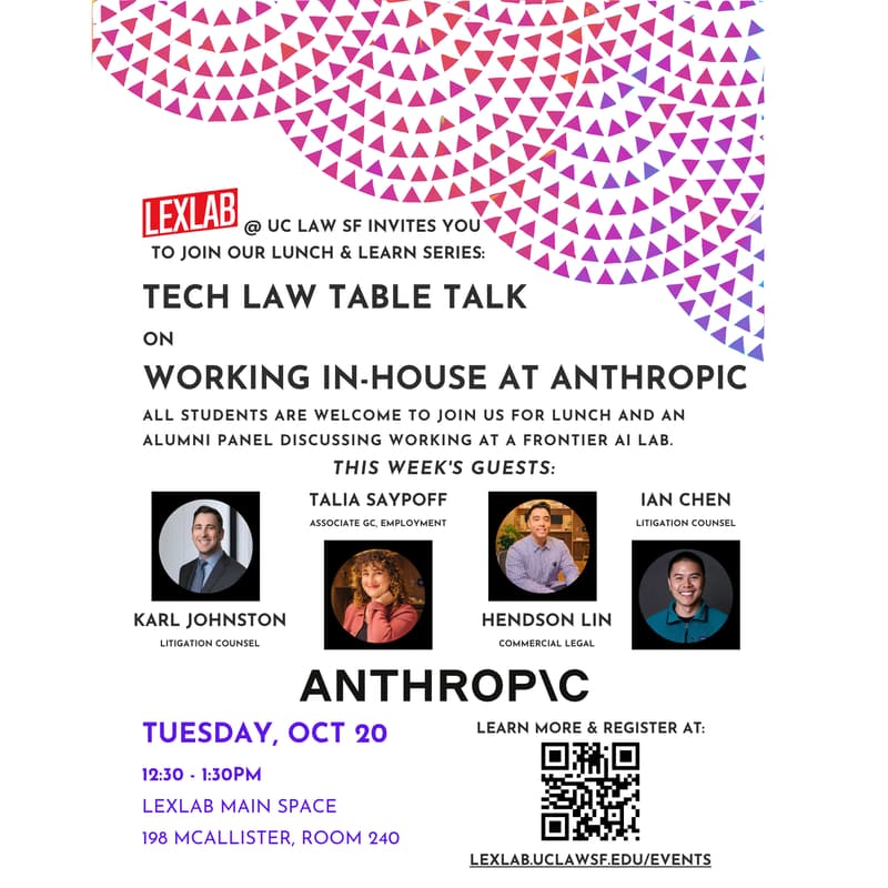 Cover Image for Tech Law Table Talk: Working In-House at Anthropic