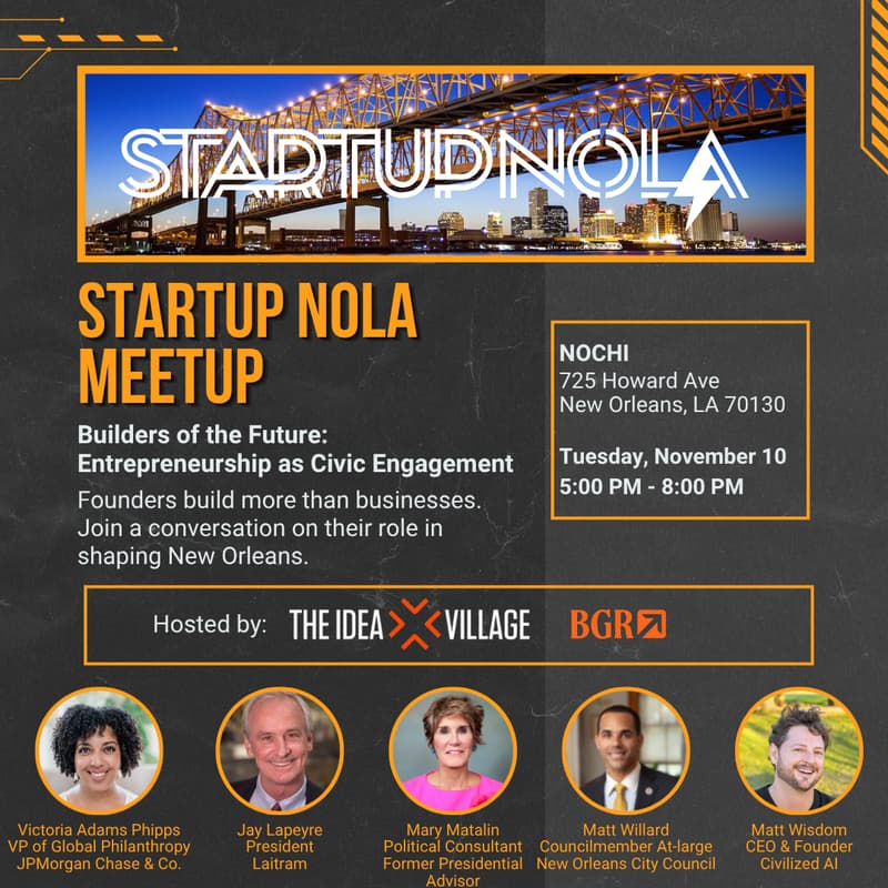 Cover Image for StartupNOLA Now: November Meetup