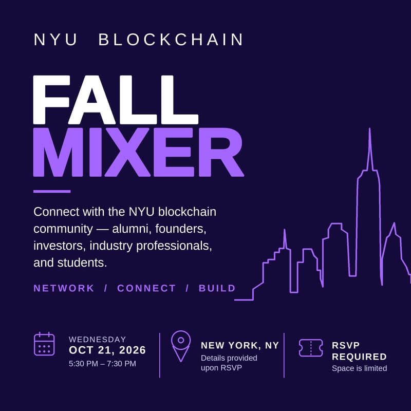 Cover Image for NYU Blockchain - Fall Mixer