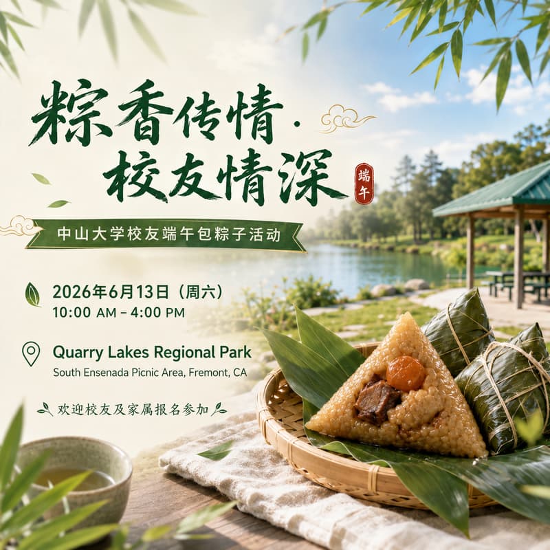 Cover Image for 2026中山大学校友端午包粽子活动