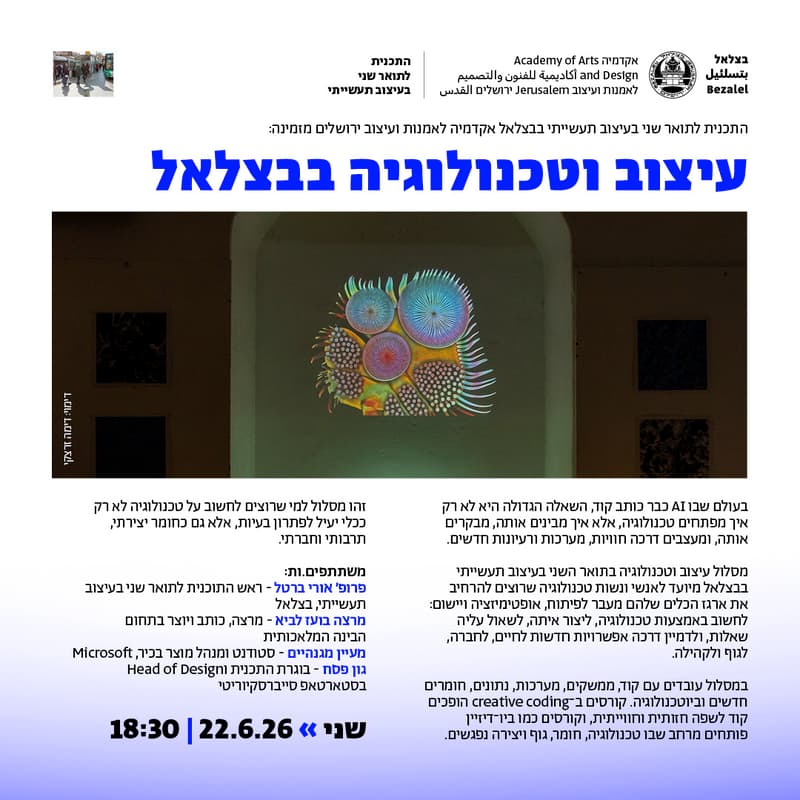 Cover Image for עיצוב וטכנולוגיה: בוגרי 8200 ובצלאל
