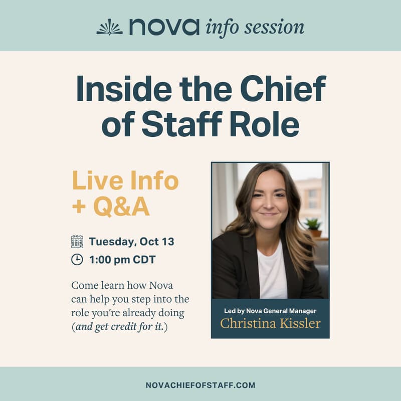 Cover Image for Executive Assistants & Aspiring Chiefs of Staff: Step Into the Role You’re Already Doing (and Get Credit for It)