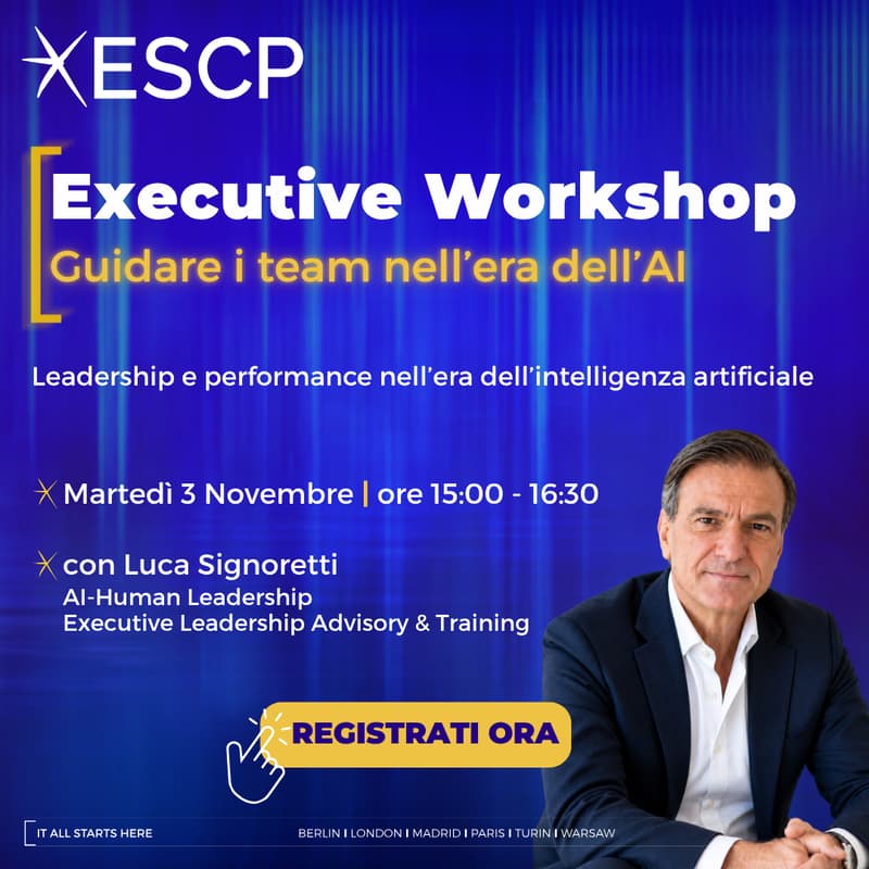 Cover Image for Guidare i team nell’era dell’AI - Workshop con Luca Signoretti