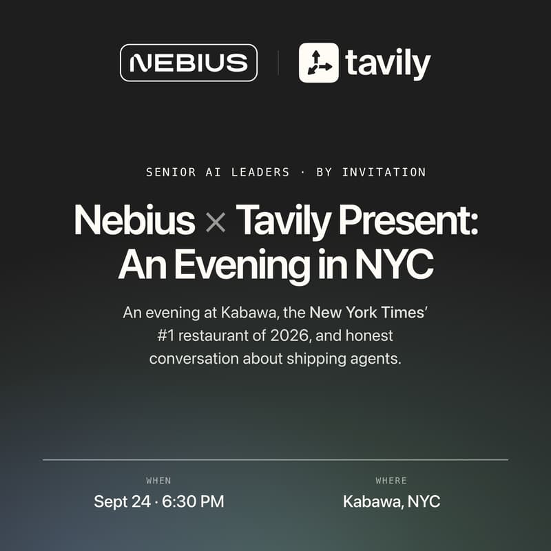 Cover Image for Private AI Leaders Dinner NYC w/ Nebius & Tavily