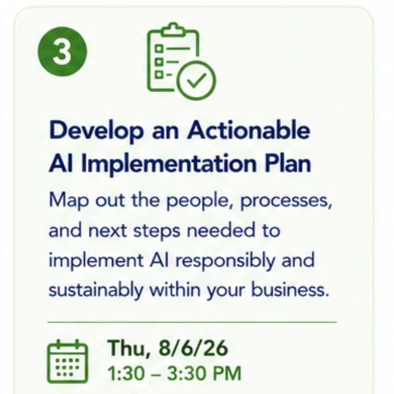 Cover Image for Session 3: Develop an Actionable AI Implementation Plan