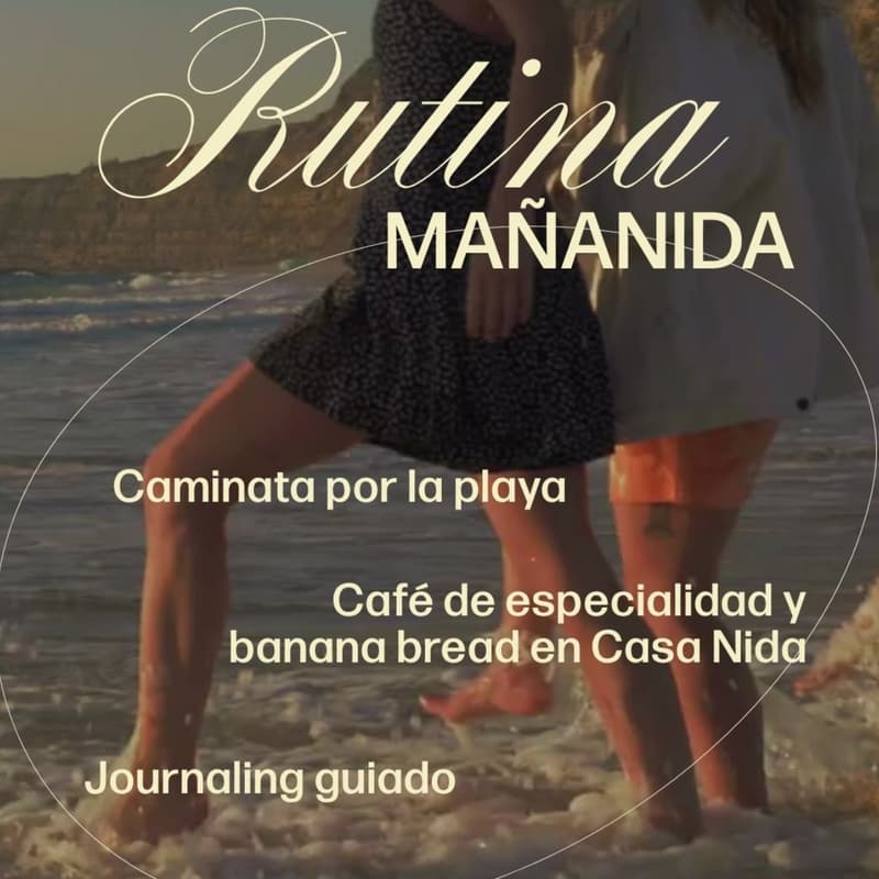 Cover Image for Rutina MañaNida Vol. 1 - caminata en la playa + café y journaling en Casa Nida