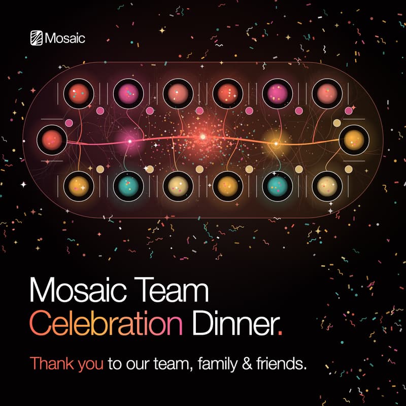 Cover Image for Mosaic Team Celebration Dinner