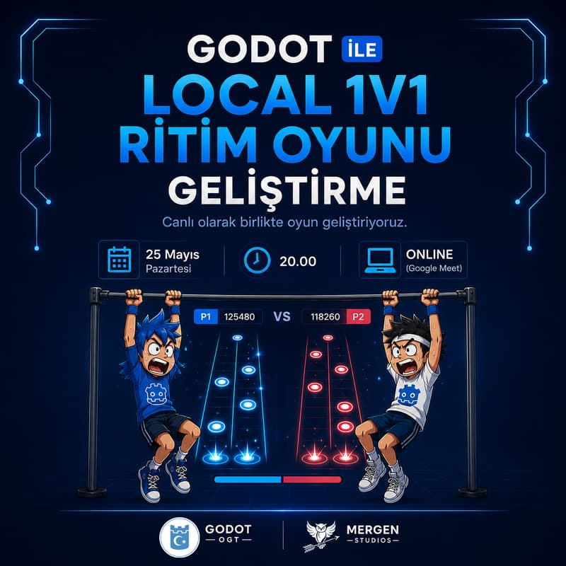 Cover Image for GODOT'la: Sıfırdan Ritim Oyunu Geliştiriyoruz!