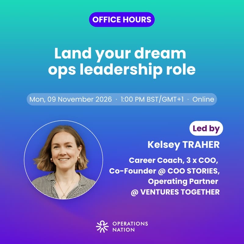 Cover Image for Land your next ops leadership role