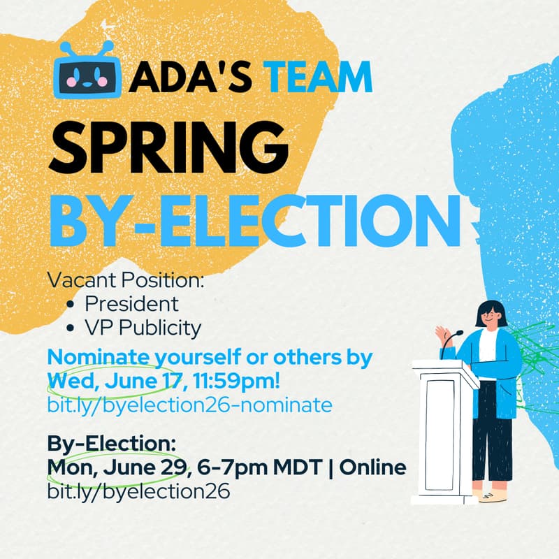 Cover Image for Ada's Team 2026-2027 By-Elections