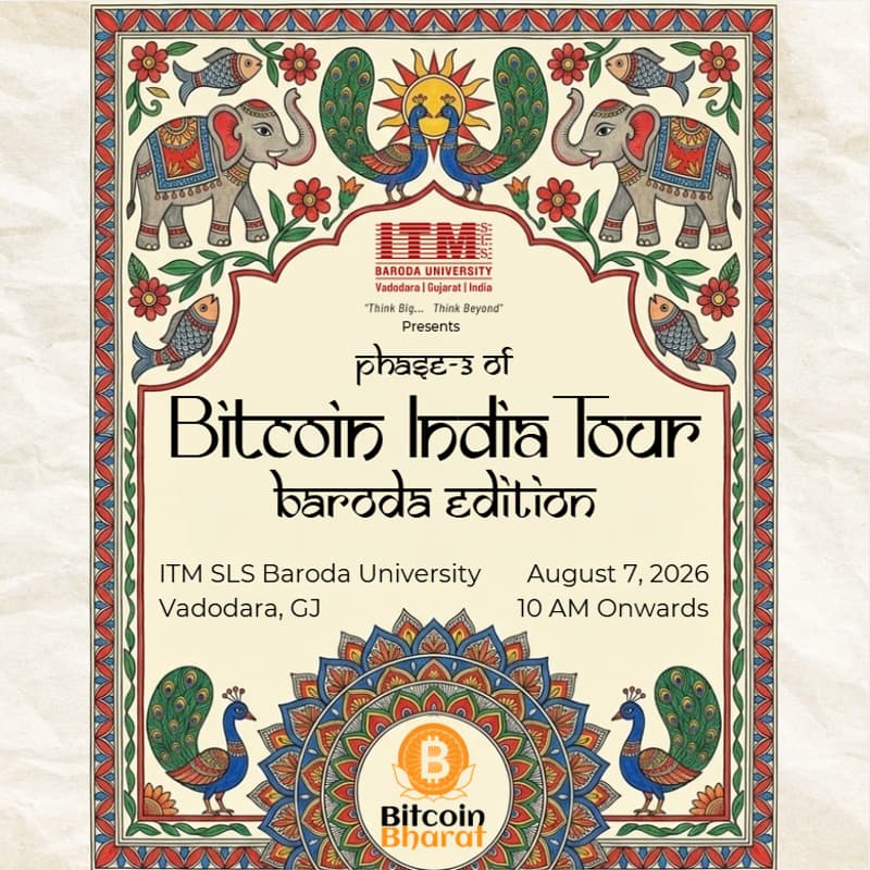 Cover Image for Bitcoin India Tour- Baroda Edition