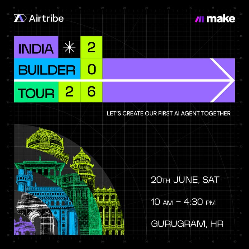 Cover Image for Let’s Create Our First AI Agent Together - Airtribe x Make