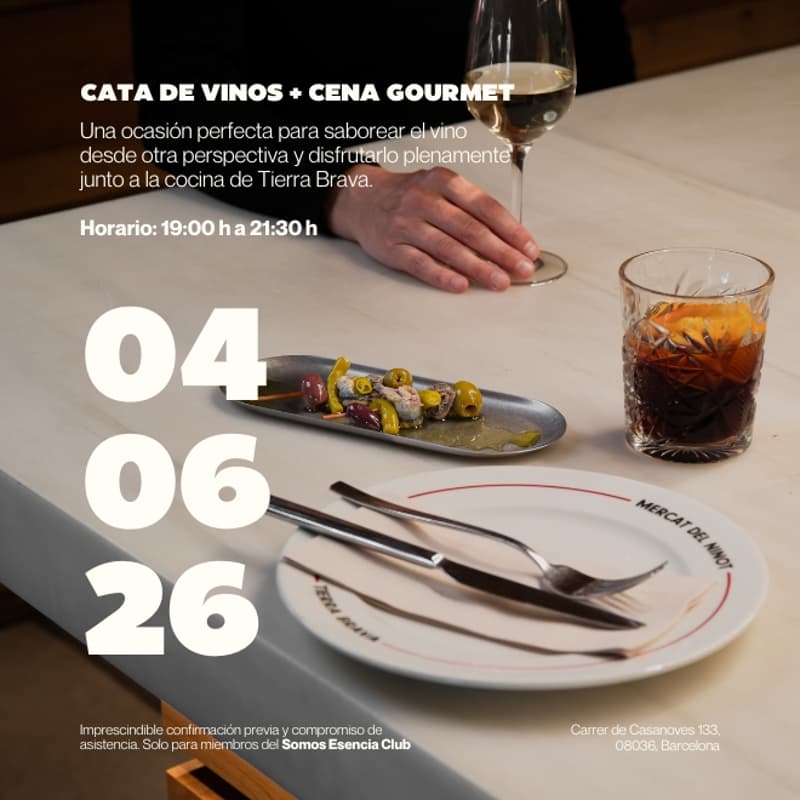 Cover Image for Cata de vinos + Cena Gourmet en Tierra Brava