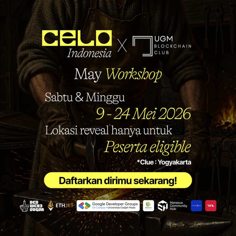 Cover Image for Celo Indonesia X UGM BCC May Workshop : Road to PoS May 2026