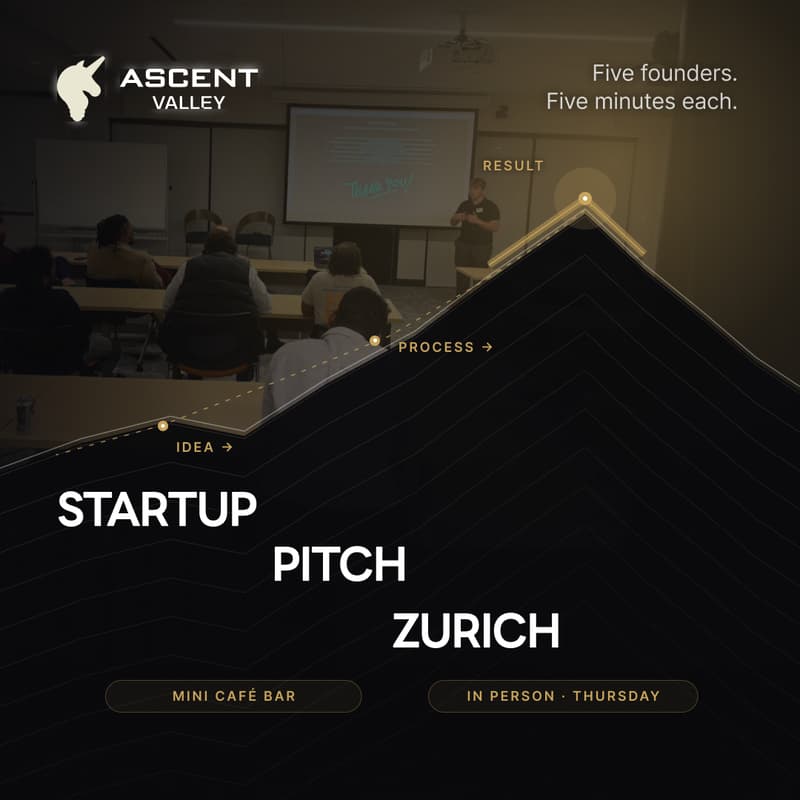 Cover Image for Startup Pitch Events Zurich: 5 Founders on Stage