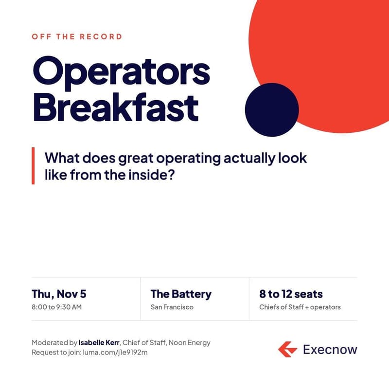 Cover Image for Off the Record: Operators Breakfast