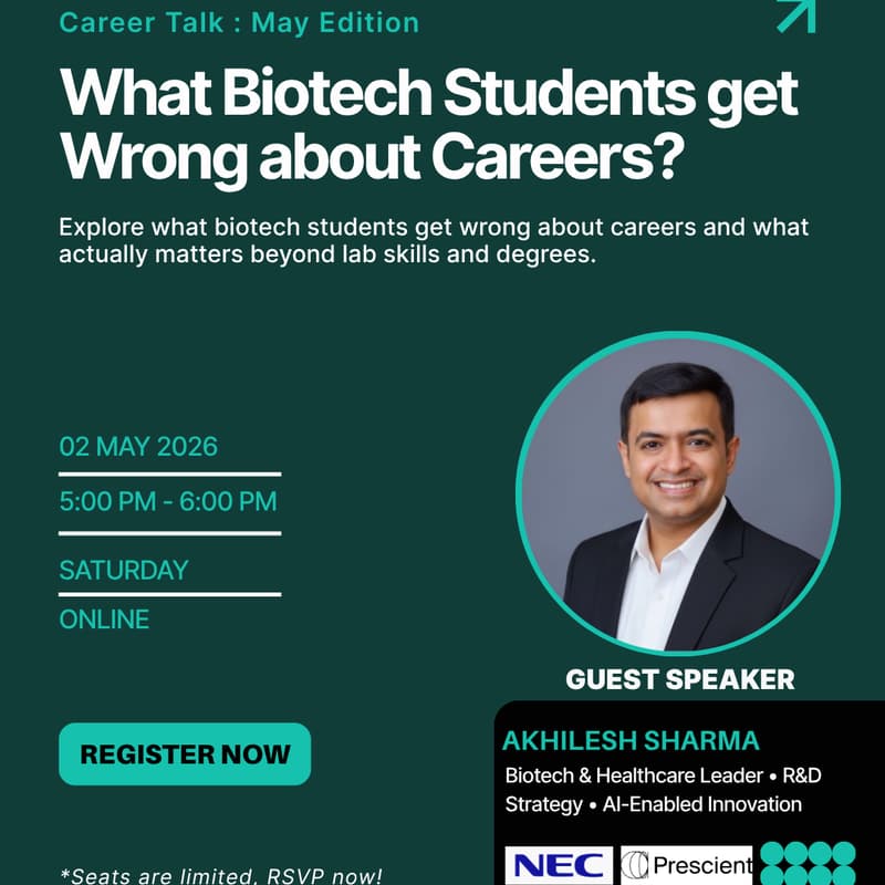 Cover Image for What Biotech Students get Wrong about Careers?