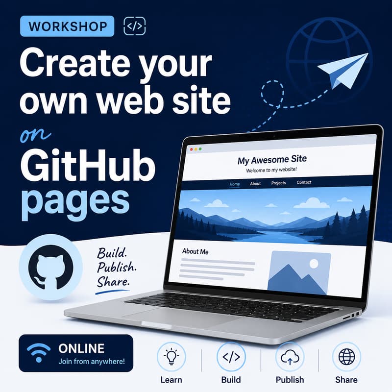 Cover Image for Workshop: Create your own web site on GitHub pages