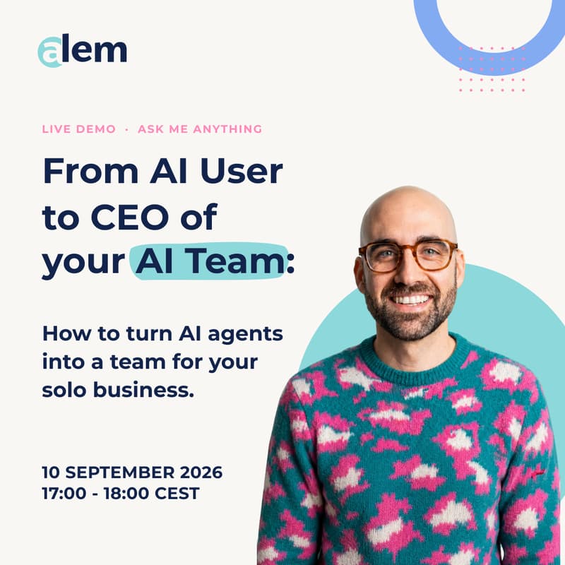 Cover Image for From AI User to CEO of Your AI Team — Live Demo + AMA