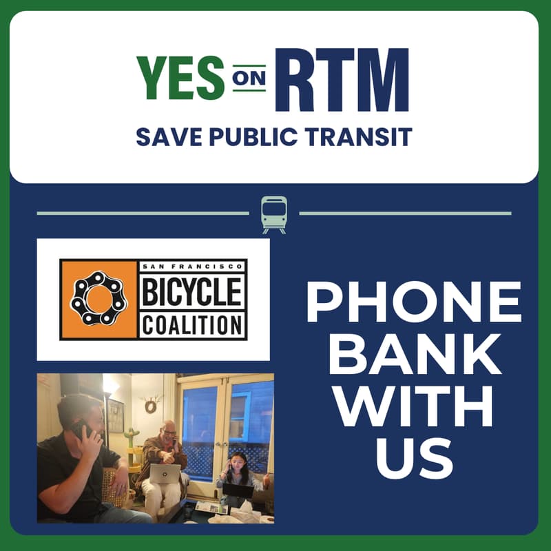 Cover Image for Phone bank with SF Bicycle Coalition in San Francisco