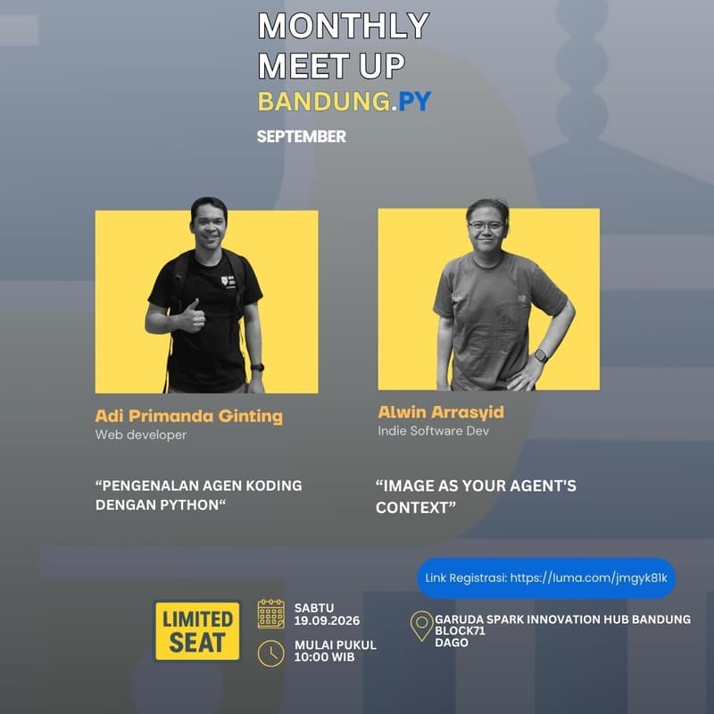 Cover Image for Meetup Monthly Bandung.py