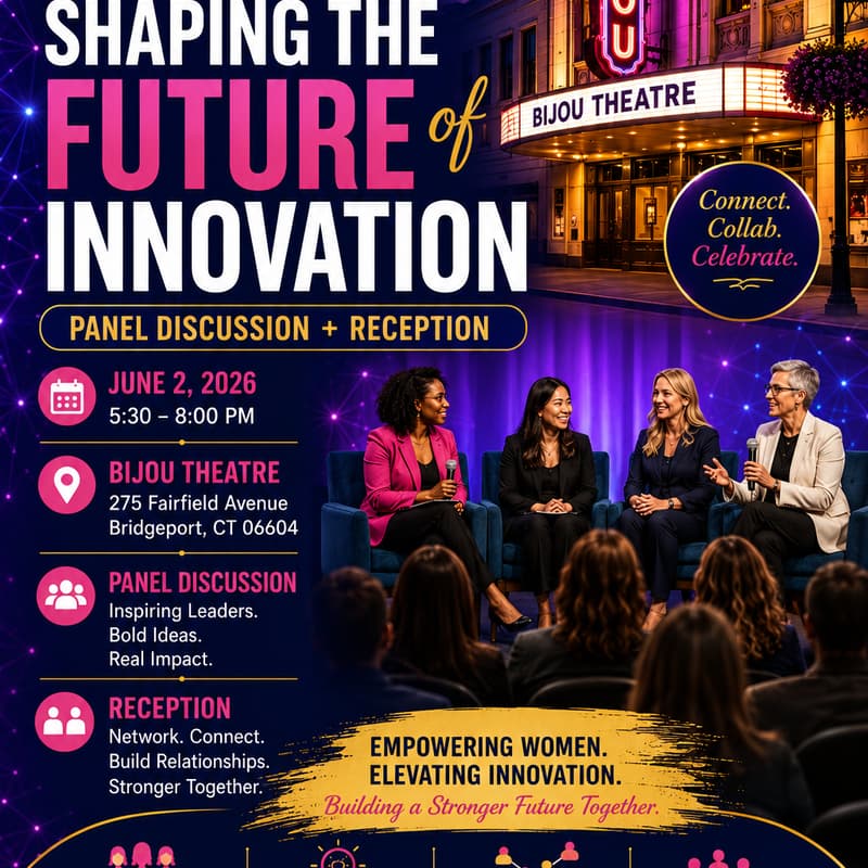 Cover Image for Women Shaping the Future of Innovation Panel Discussion + Cocktail Reception #CTTechWeek