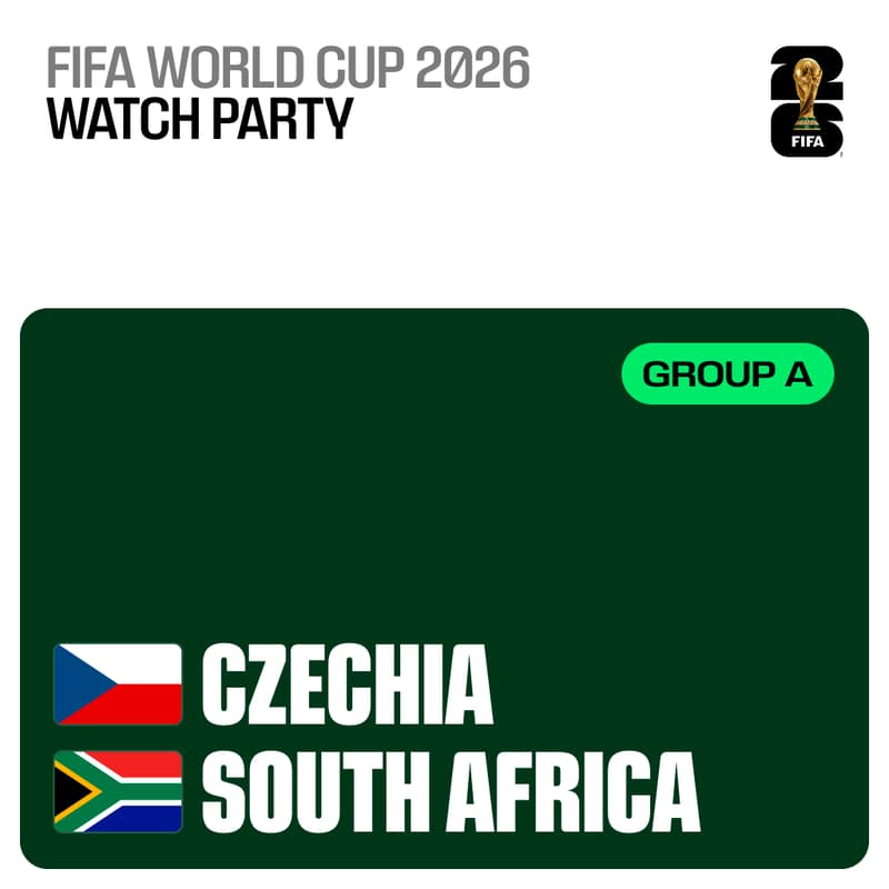 Cover Image for WORLD PUP WATCH PARTY - Czechia vs. South Africa