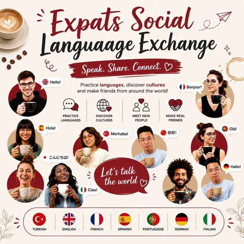 Cover Image for ๐ Expats & Language Exchange Coffee Social โ