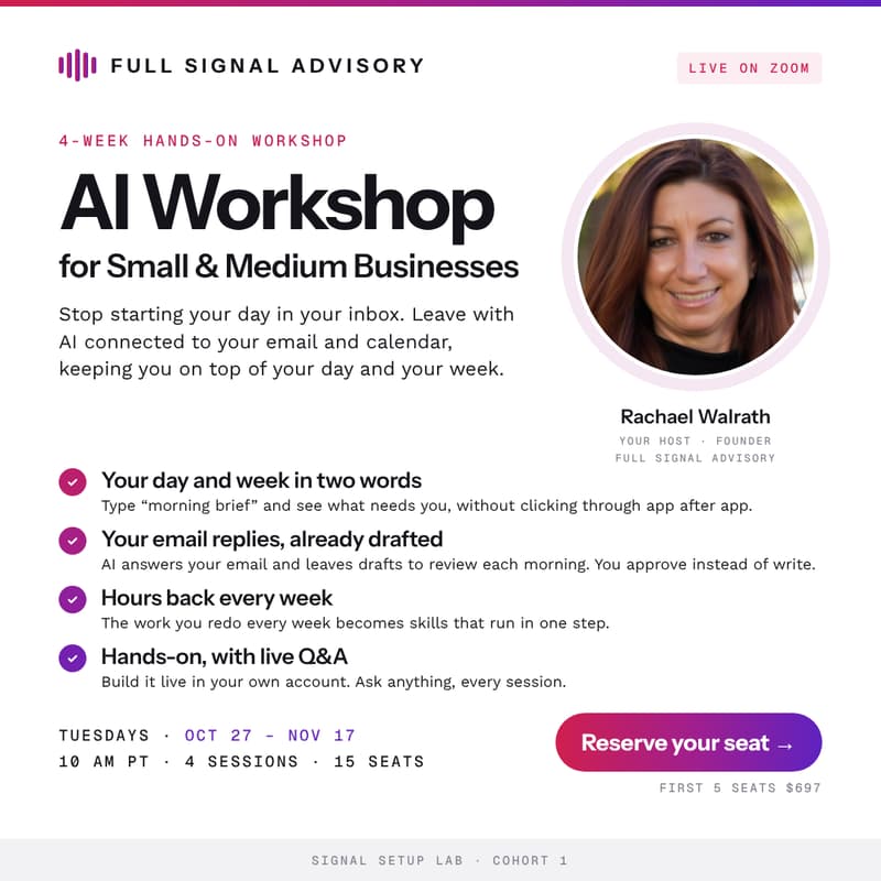 Cover Image for AI Workshop for Small & Medium Businesses,