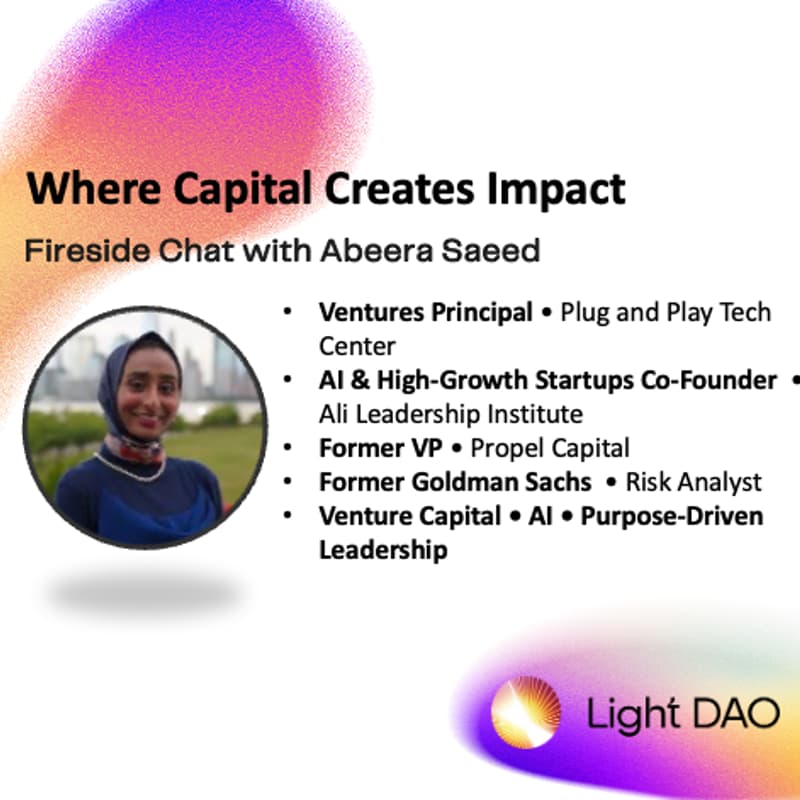Cover Image for Where Capital Creates Impact - Light Dao Salon (NYC)
