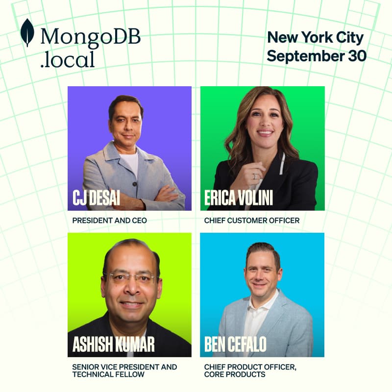 Cover Image for MongoDB.local NYC: For Startups Building What's Next