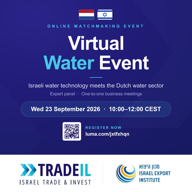 Cover Image for Virtual Water Event — Israeli Water Technology & the Dutch Market