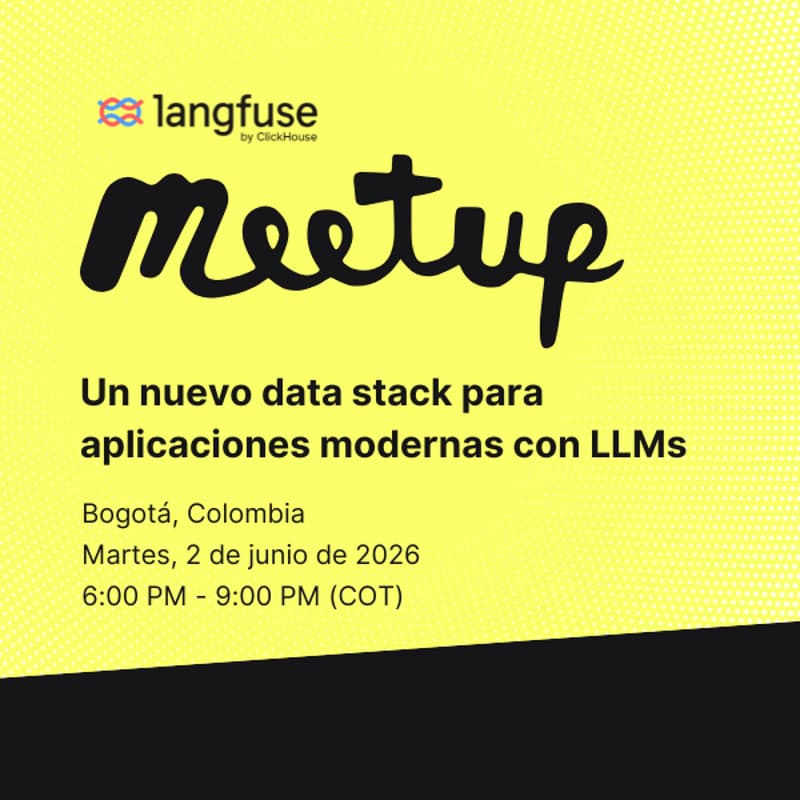 Cover Image for Meet Up Bogotá: Langfuse + ClickHouse