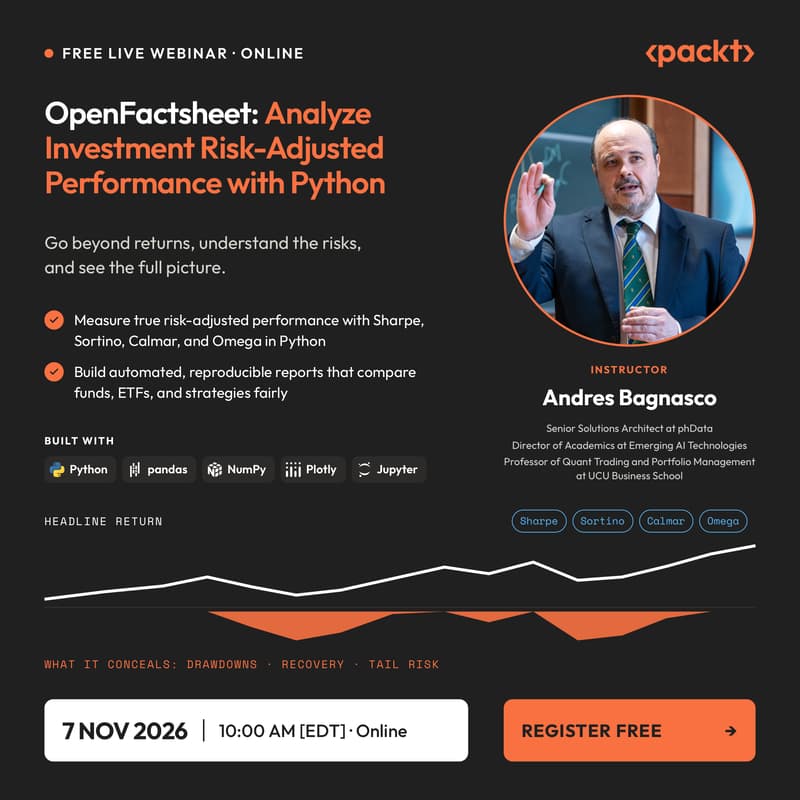 Cover Image for OpenFactsheet: Analyze Investment Risk-Adjusted Performance with Python and ML [Free webinar]