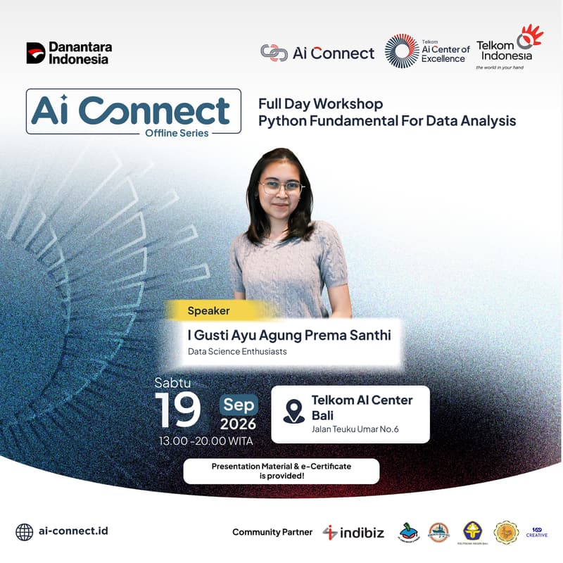 Cover Image for AI Introductory: Full Day Workshop Python Fundamental For Data Analysis