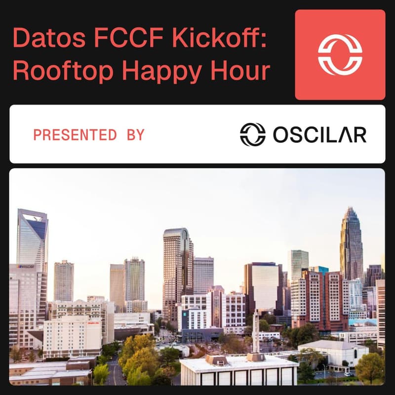 Cover Image for Datos FCCF Kickoff: Rooftop Happy Hour with Oscilar
