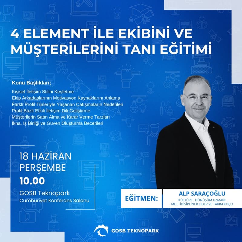 Cover Image for 4 Element İle Ekibini ve Müşterilerini Tanı Eğitimi