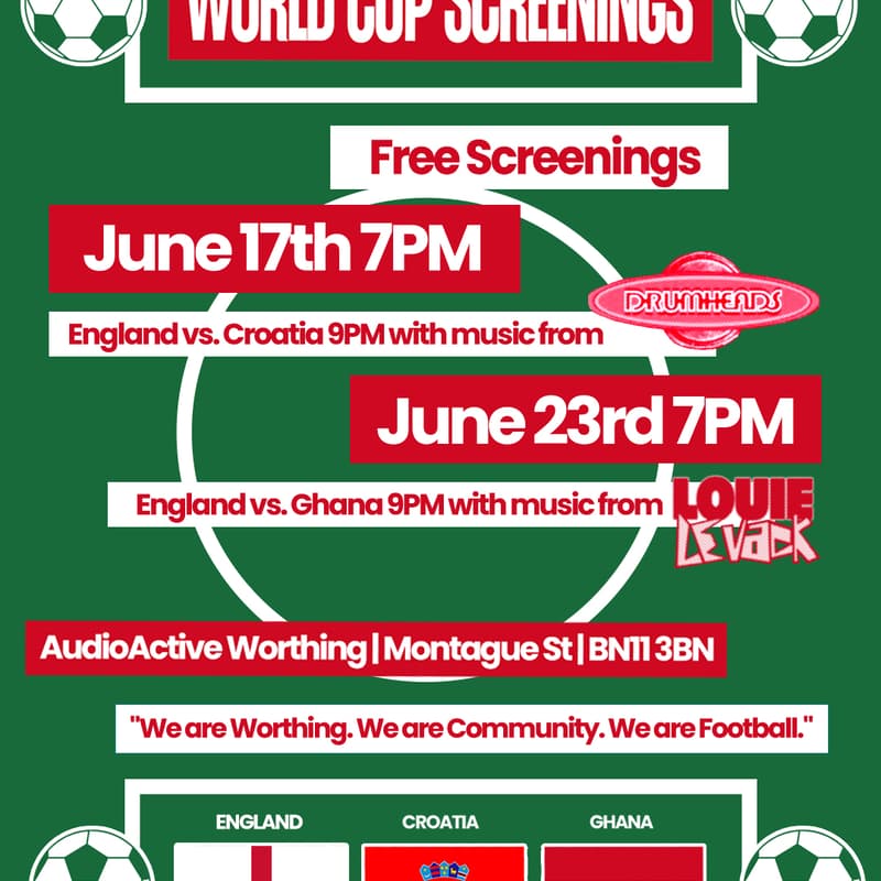 Cover Image for England vs Croatia @AudioActive Worthing
