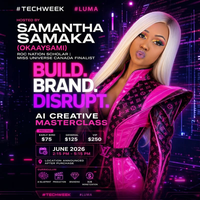 Cover Image for TECH WEEK:RocNation Scholar AI Creative Masterclass #TECHWEEK