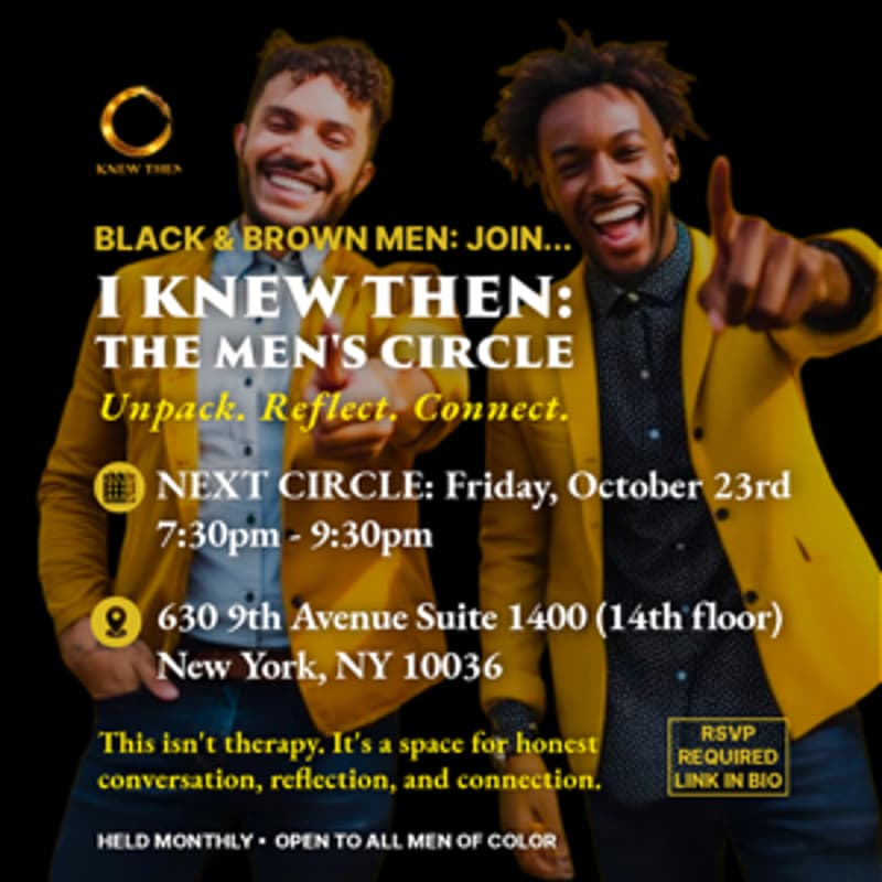 Cover Image for I KNEW THEN: THE MEN'S CIRCLE
