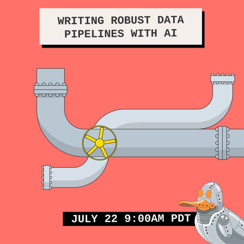 Cover Image for Writing robust data pipelines with AI