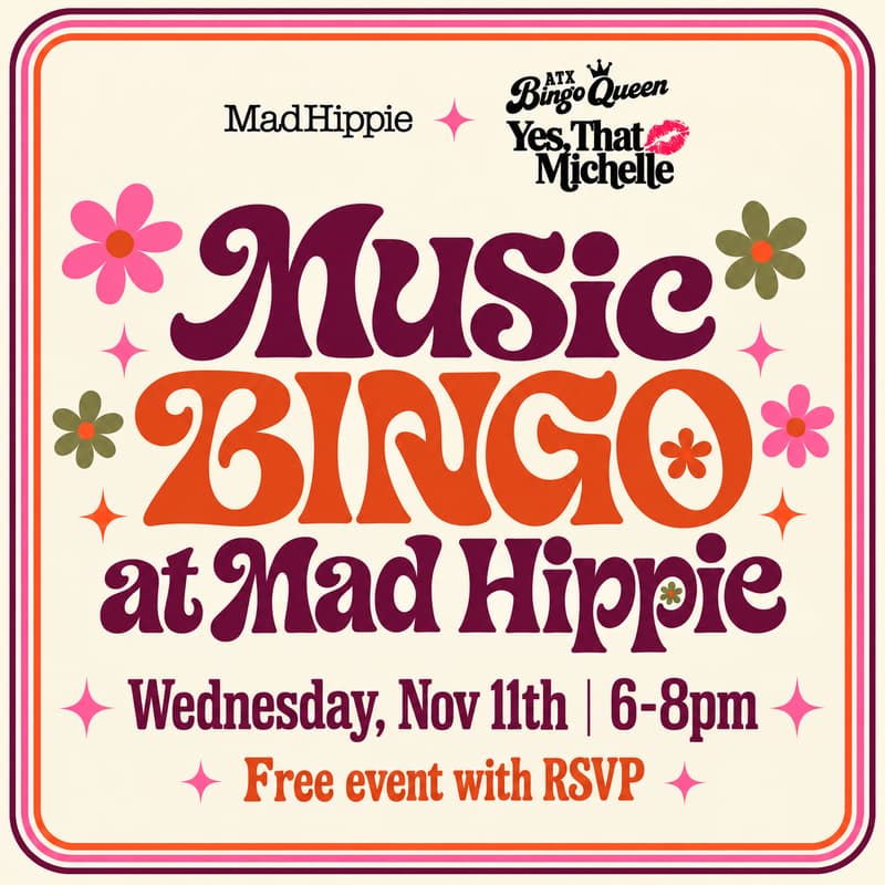 Cover Image for Mad Hippie Music Bingo