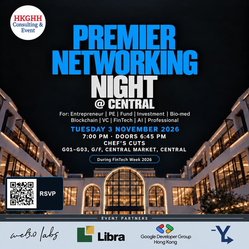 Cover Image for Join HKGHH Event: Premier Networking Night @ LKF on 29th SEP 2026 Tuesday ⭐GUEST LIST UPDATED⭐